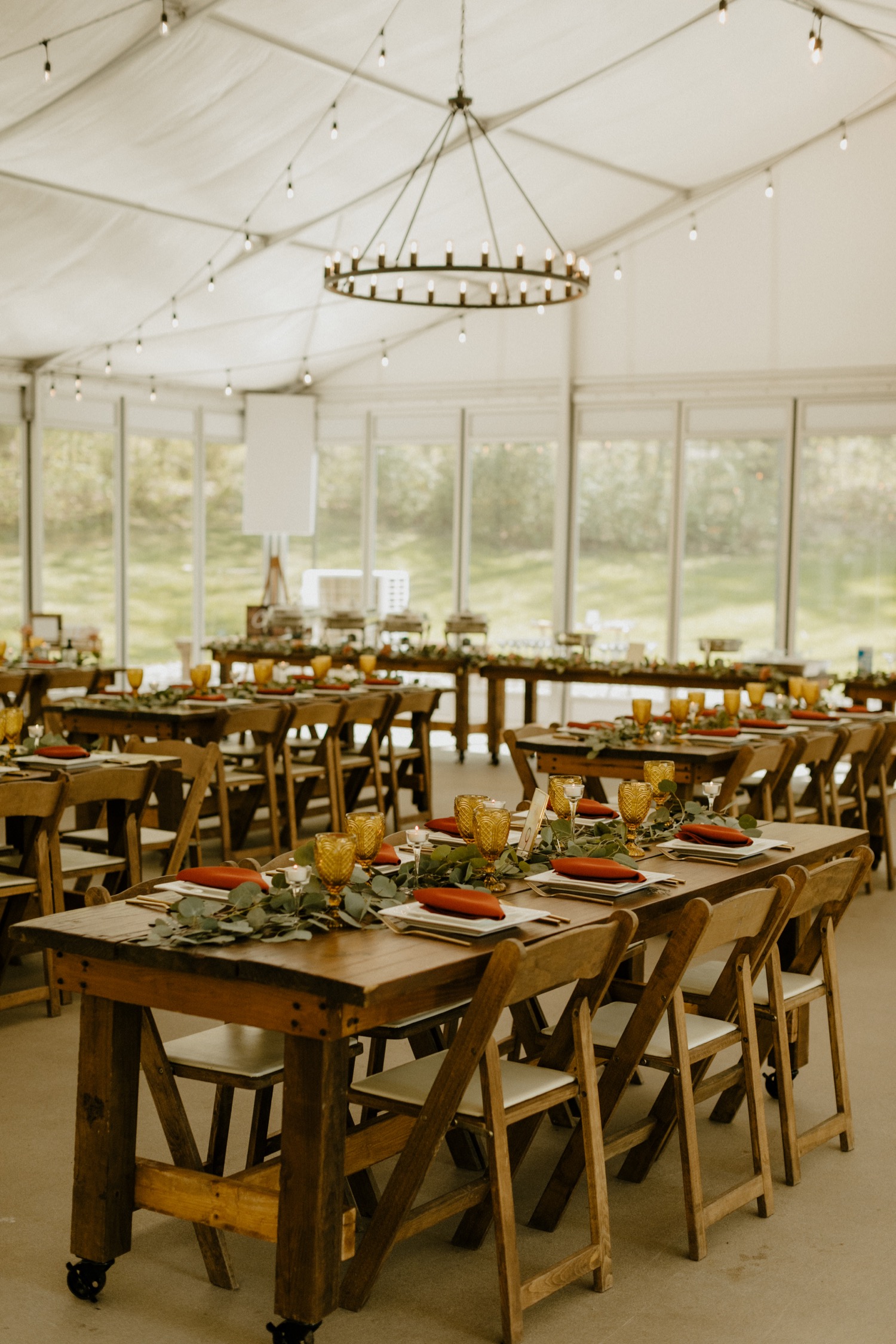 lakeside estate wedding reception details