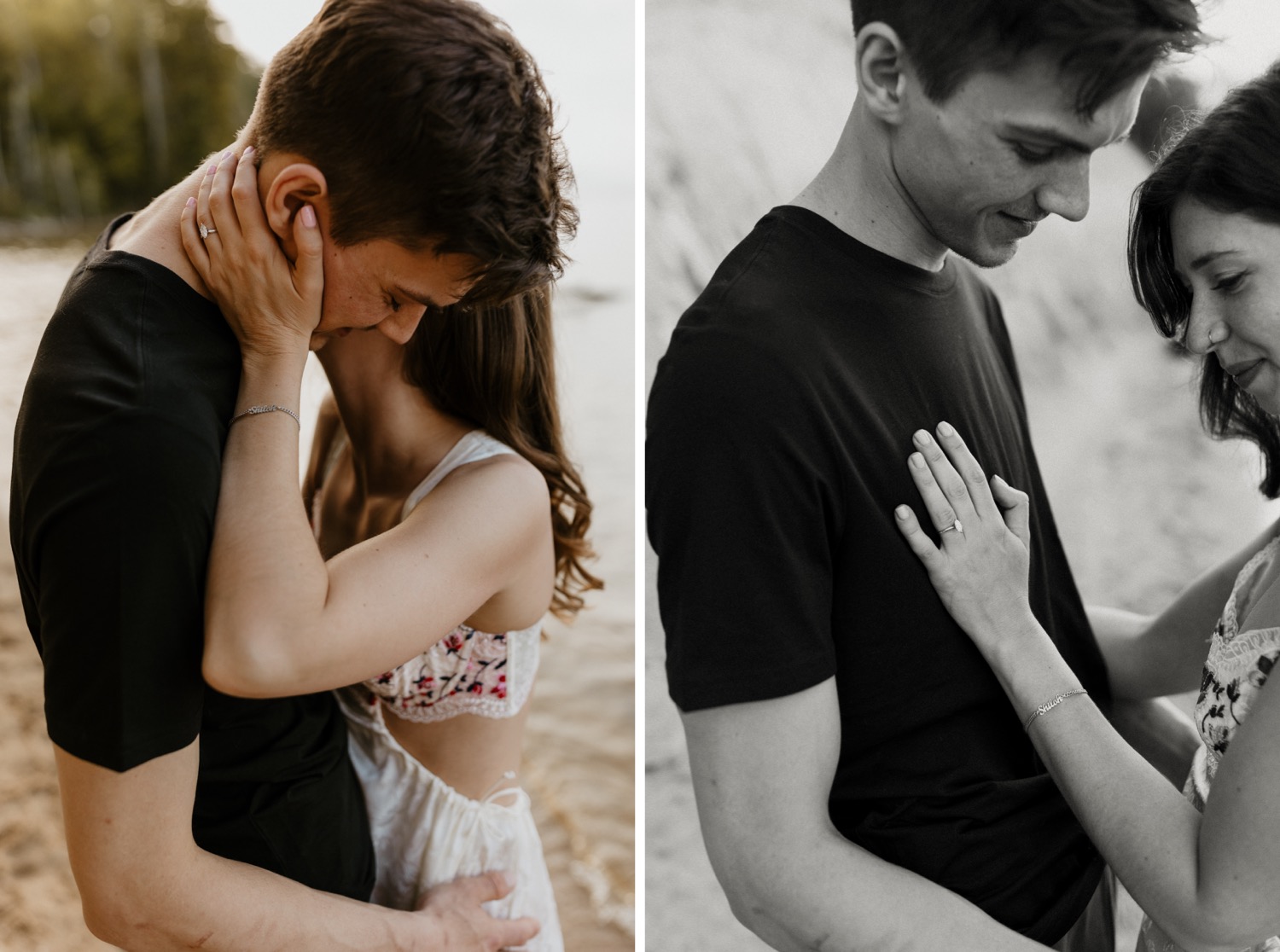 beach engagement session in Virginia