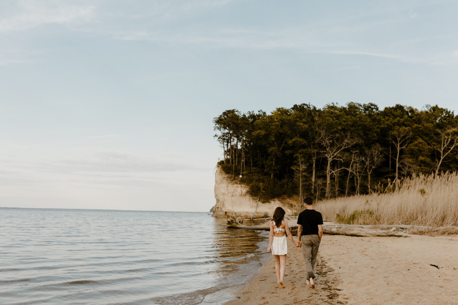 Spring Beach Engagement at Westmoreland State Park in Virginia