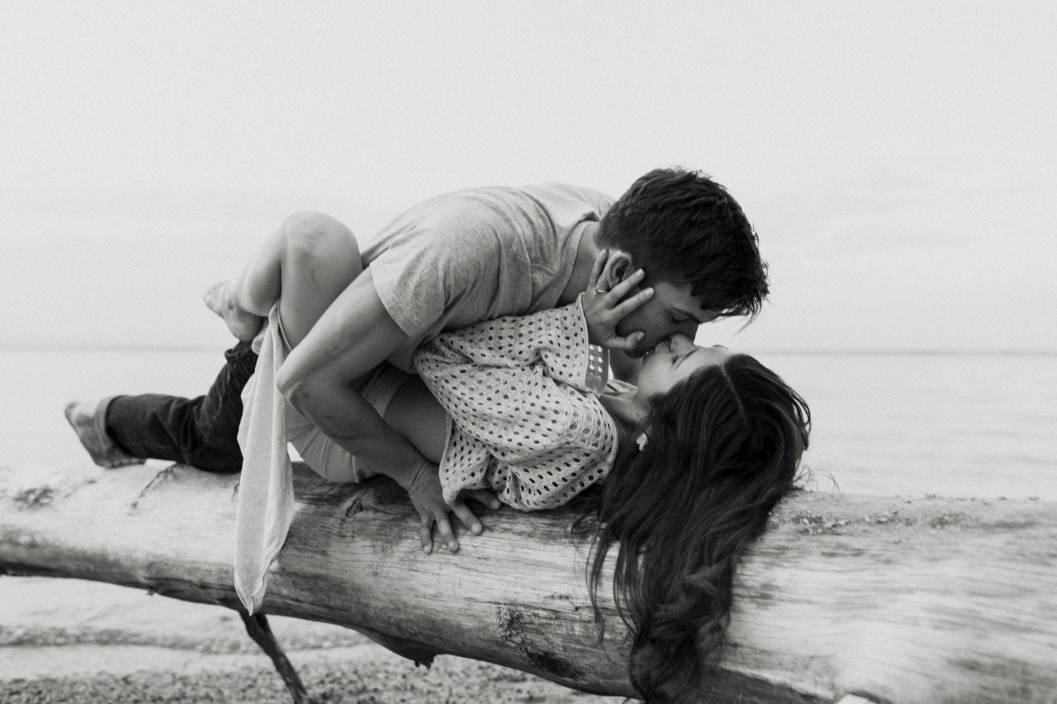 Spring Beach Engagement at Westmoreland State Park in Virginia