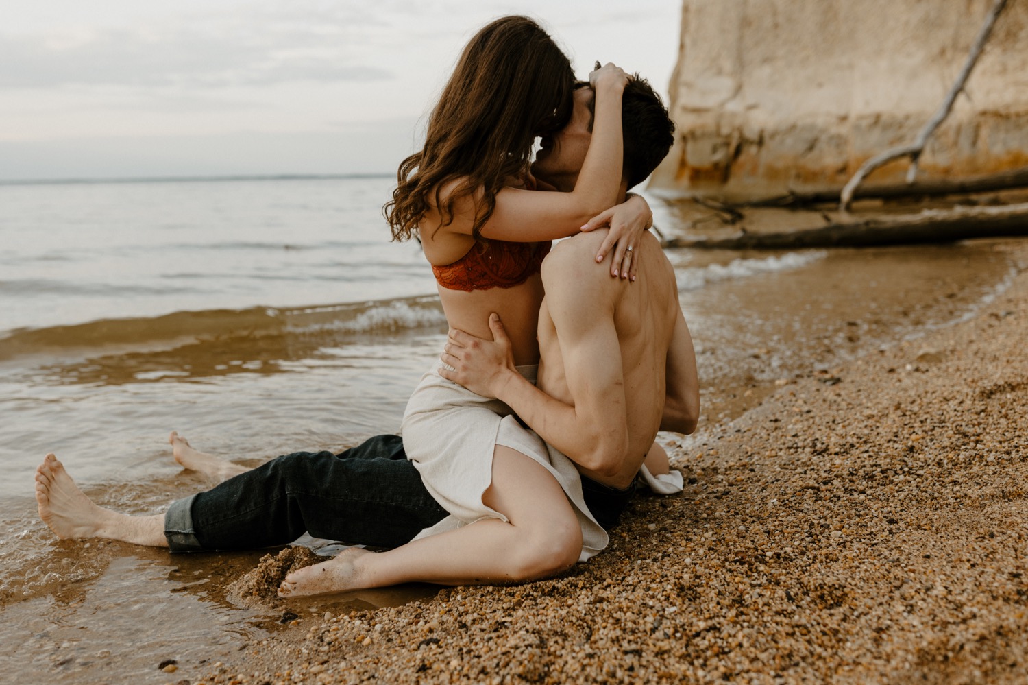 Spring Beach Engagement at Westmoreland State Park in Virginia