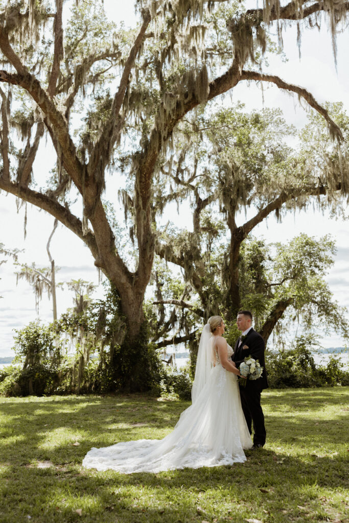 bride and groom portraits in florida