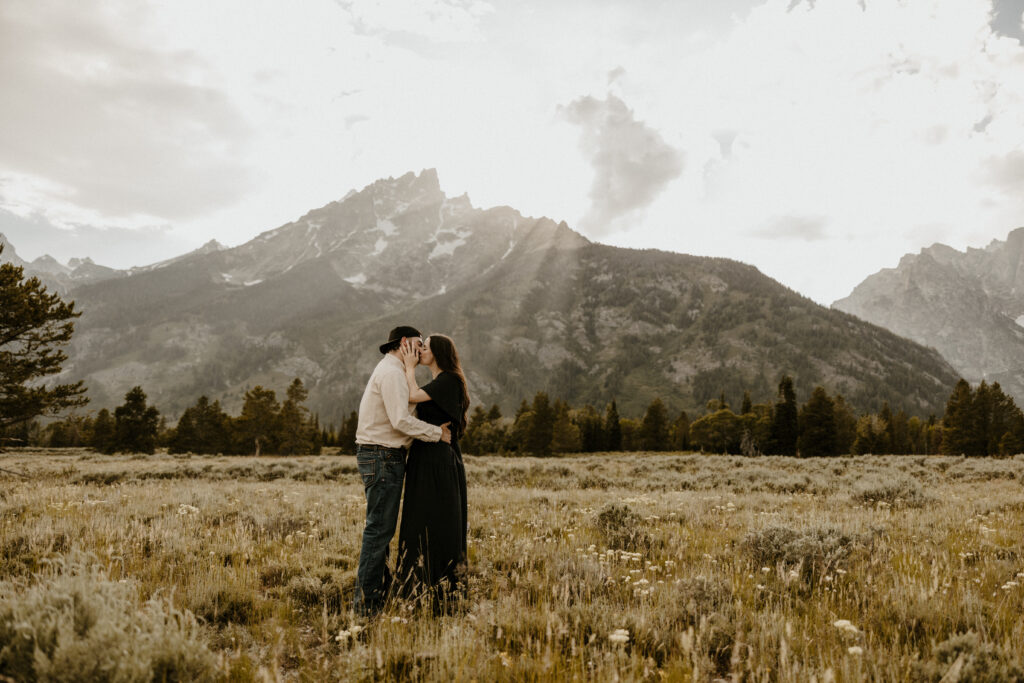 surprise engagement session at Grand Teton National Park