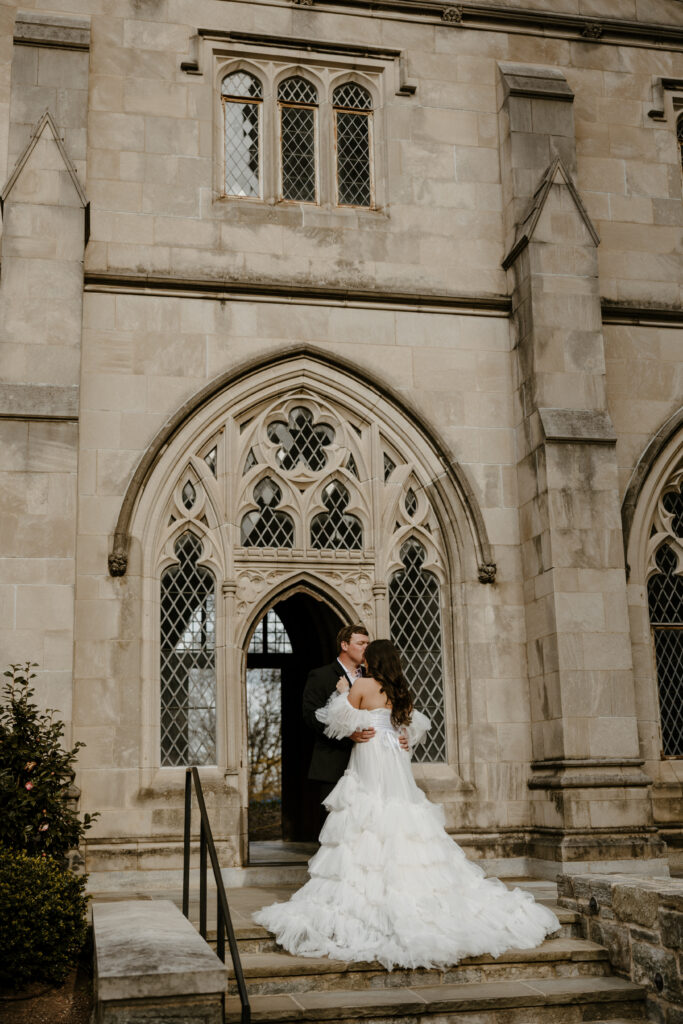 engagement session at the national cathedral