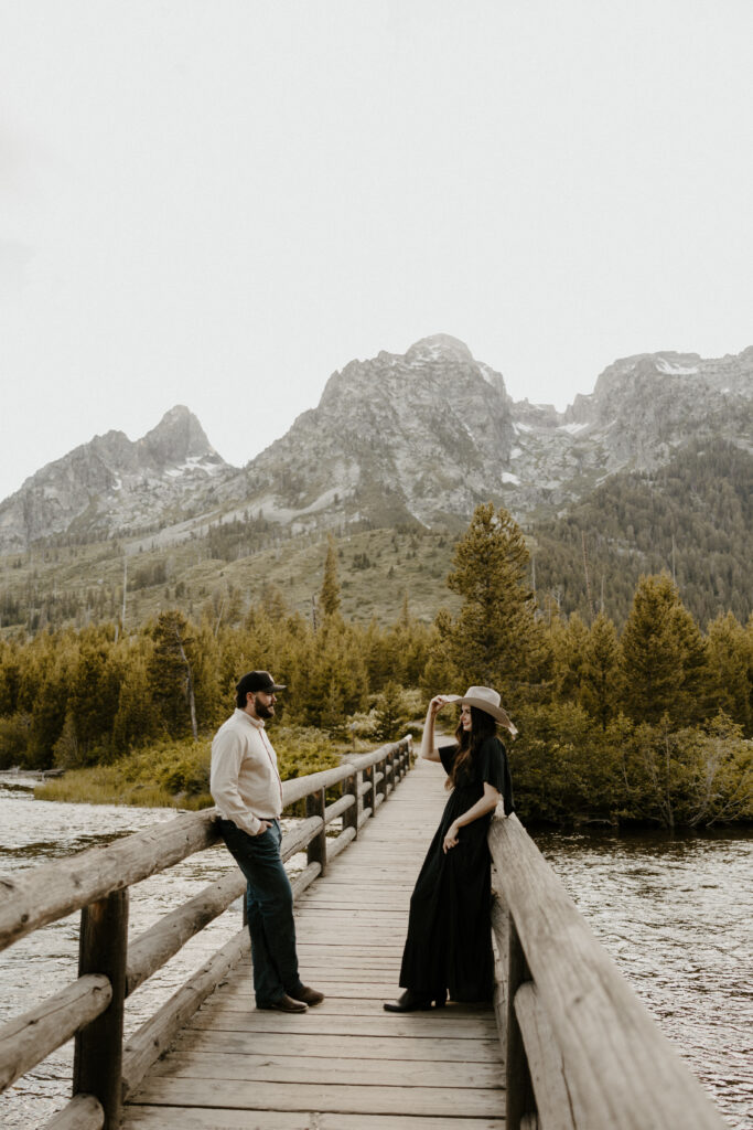 surprise engagement session at Grand Teton National Park