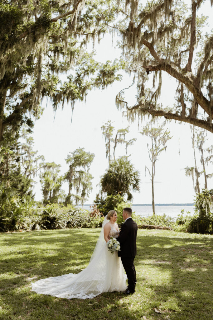 bride and groom portrait in florida 